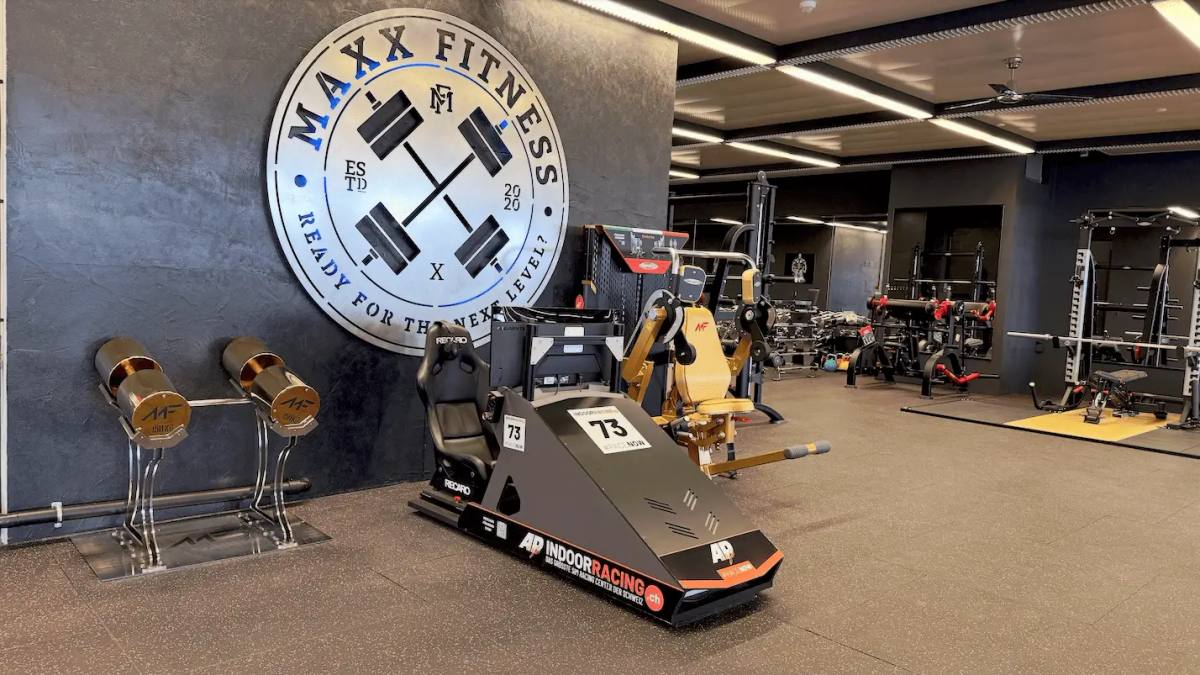 Rennsimulator bei der Standort-Eröffnung von MAXX Fitness in St. Gallen