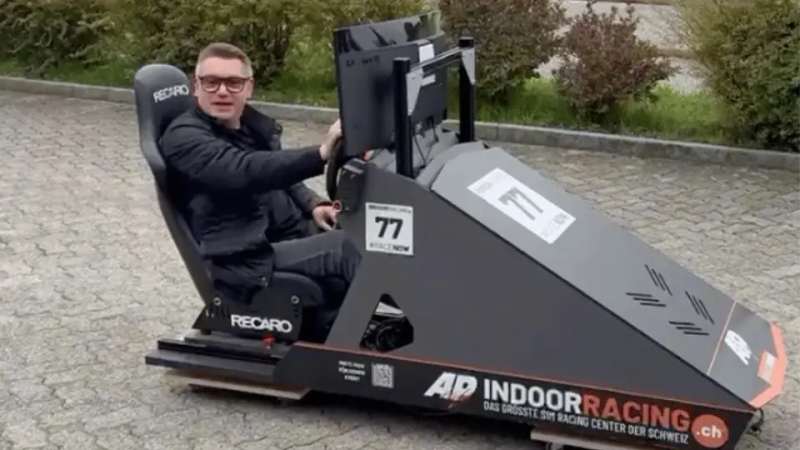 Rennsimulator an der Büroeinweihung von RODUNERCOM in Aadorf
