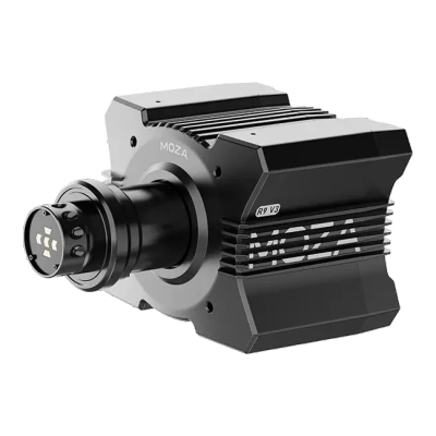 MOZA R9 V3 Direct Drive Wheelbase 9 Nm – Schrägansicht MOZA R9 V3 Direct-Drive-Wheelbase mit 9 Nm – Schrägansicht