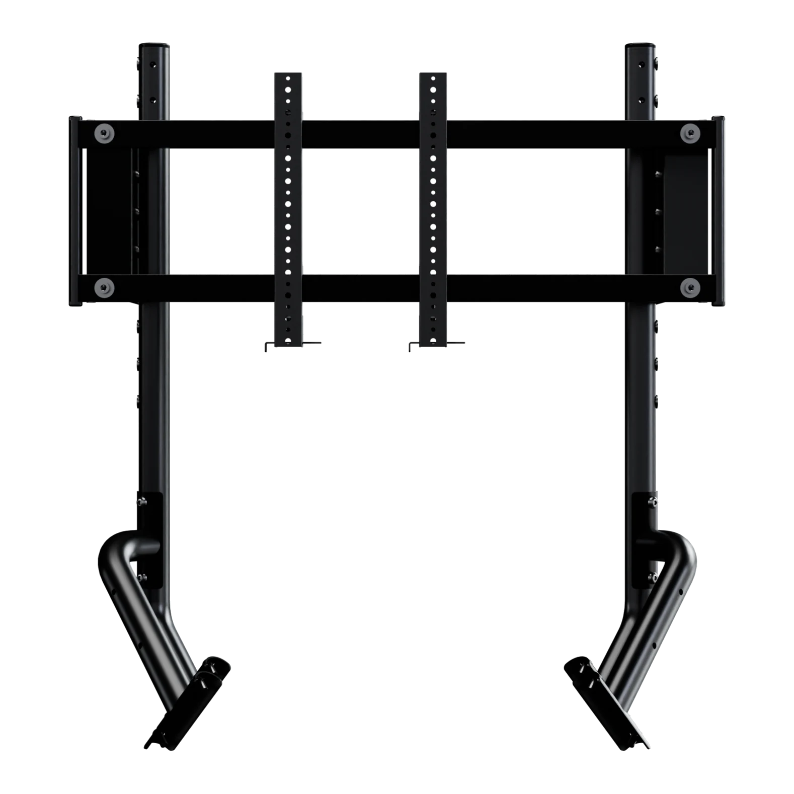 OPLITE R8 Single Monitor Mount, schwarze Monitorhalterung aus Stahl – Frontansicht