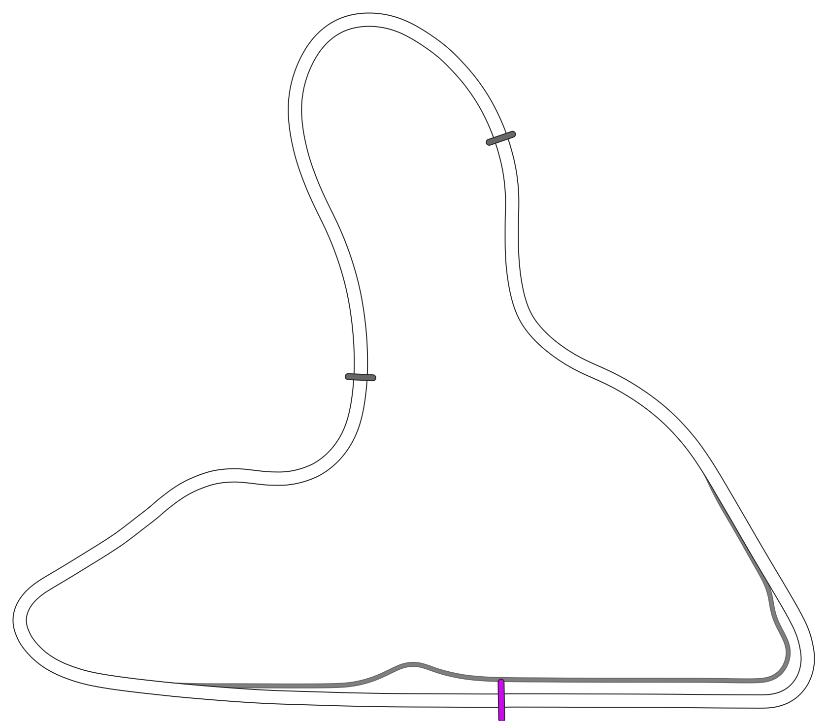 Streckenlayout Pinwheel Short